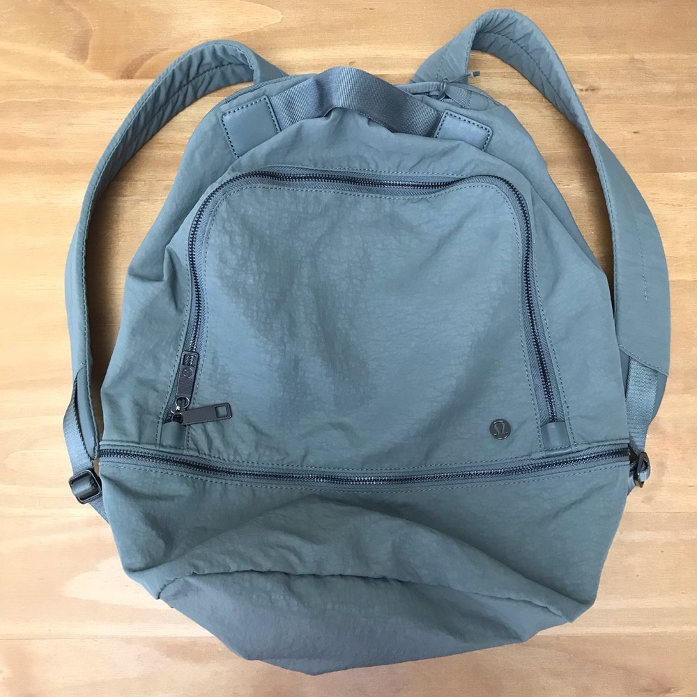 Lululemon grey green blue backpack
